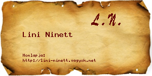 Lini Ninett névjegykártya